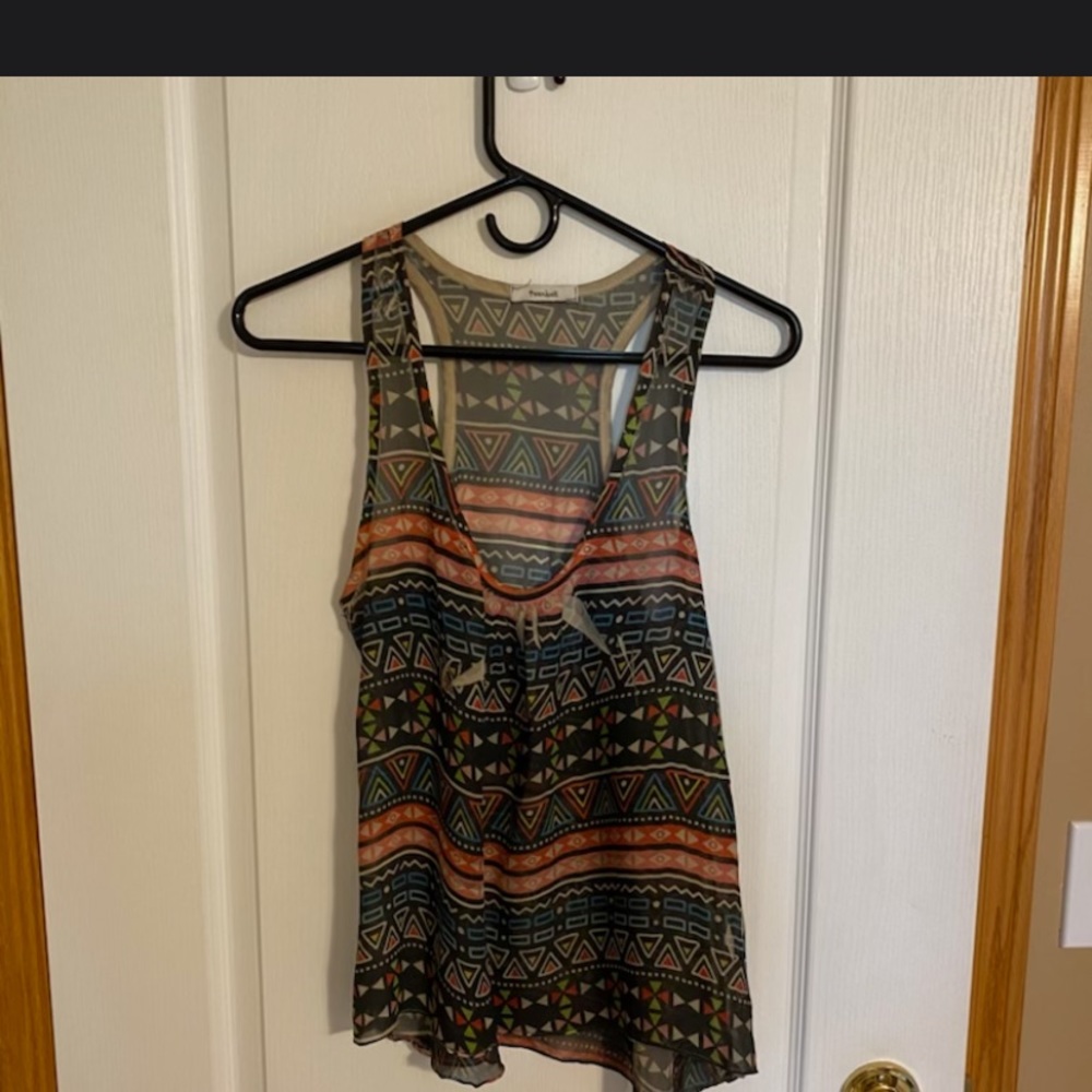 Aztec Pattern Tank Top Small .